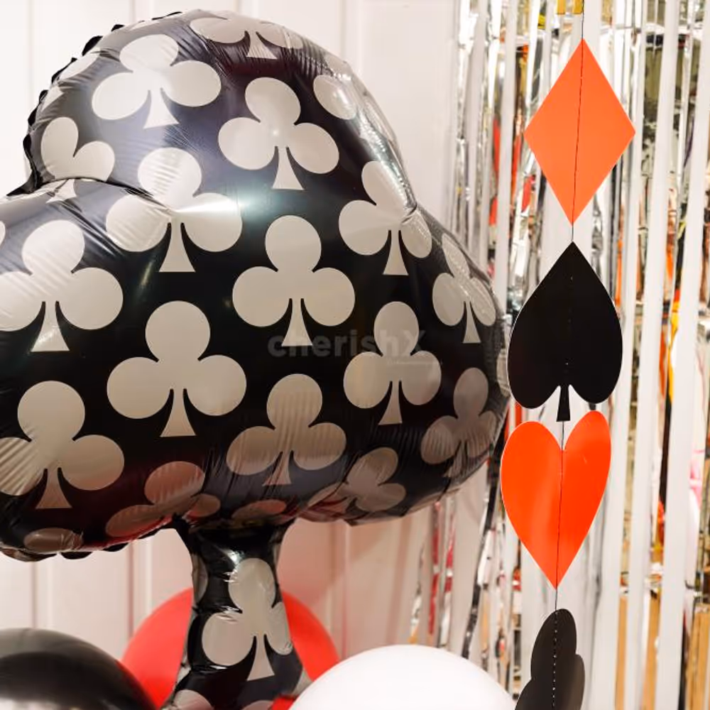 Casino Lanterns and Dice Cut-outs Makes A Perfect Casino-Style Decor.