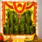 Lush leaves, golden bells, and twinkling pixel lights are beautiful elements that adorn our festive masterpiece.