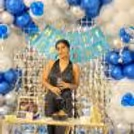 Enjoy a birthday vibe with Foil Frill Curtains and a vibrant Happy Birthday Blue Bunting.