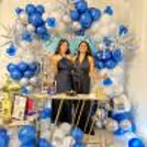 A mix of Silver Chrome, Blue Chrome, and White Latex Balloons creates a joyous and celebratory vibe.