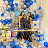 Capture the enchanting moment with Silver 4D Balloons and Silver 4D Star Foil Balloons.
