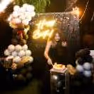The black and silver arch is the highlight of any celebration!