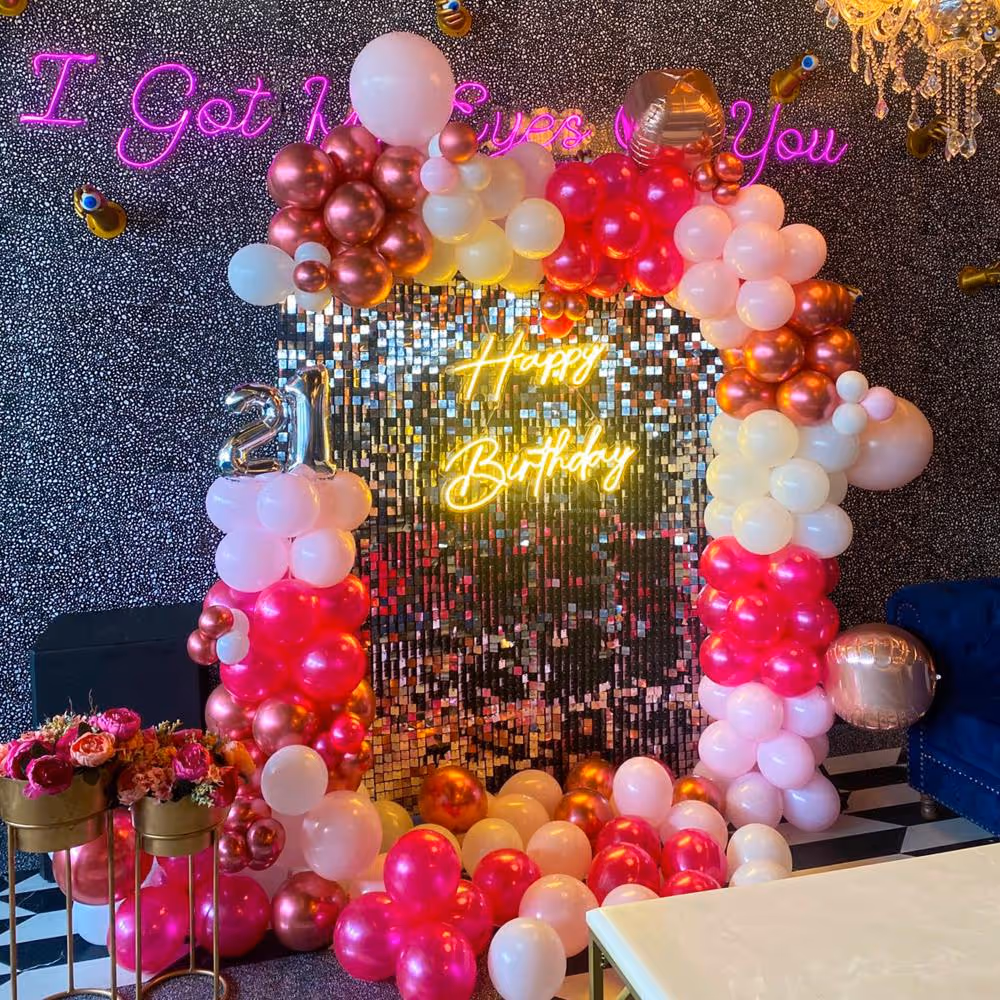 Create timeless memories in a setting of radiant silver, soft Pink Pastel and Dark Pink Chrome to vibrant Majenta Metallics.