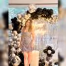 Black & Silver Balloon Arch Backdrop