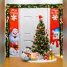 Customizable decoration features wooden crates, lamps enhancing the overall Christmas vibe.