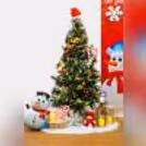 Captivating Christmas backdrop with jingle bell entrance decorations.