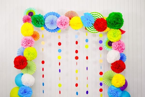 Transform your home with a decor featuring multicoloured non-balloon & paper decorations.