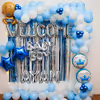 Blue and white themed baby boy decor by CherishX.