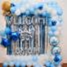 Blue and white themed baby boy decor by CherishX.
