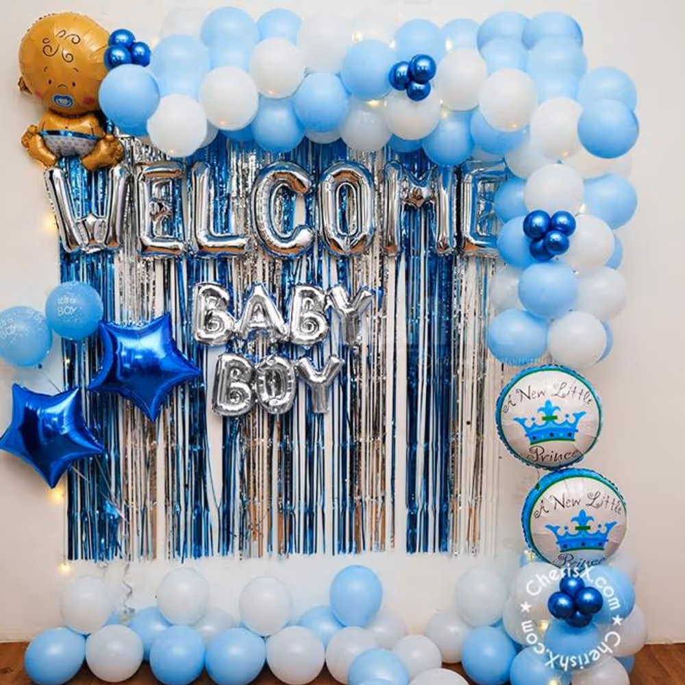 Welcome Baby Boy with a stunning welcome baby boy decoration!