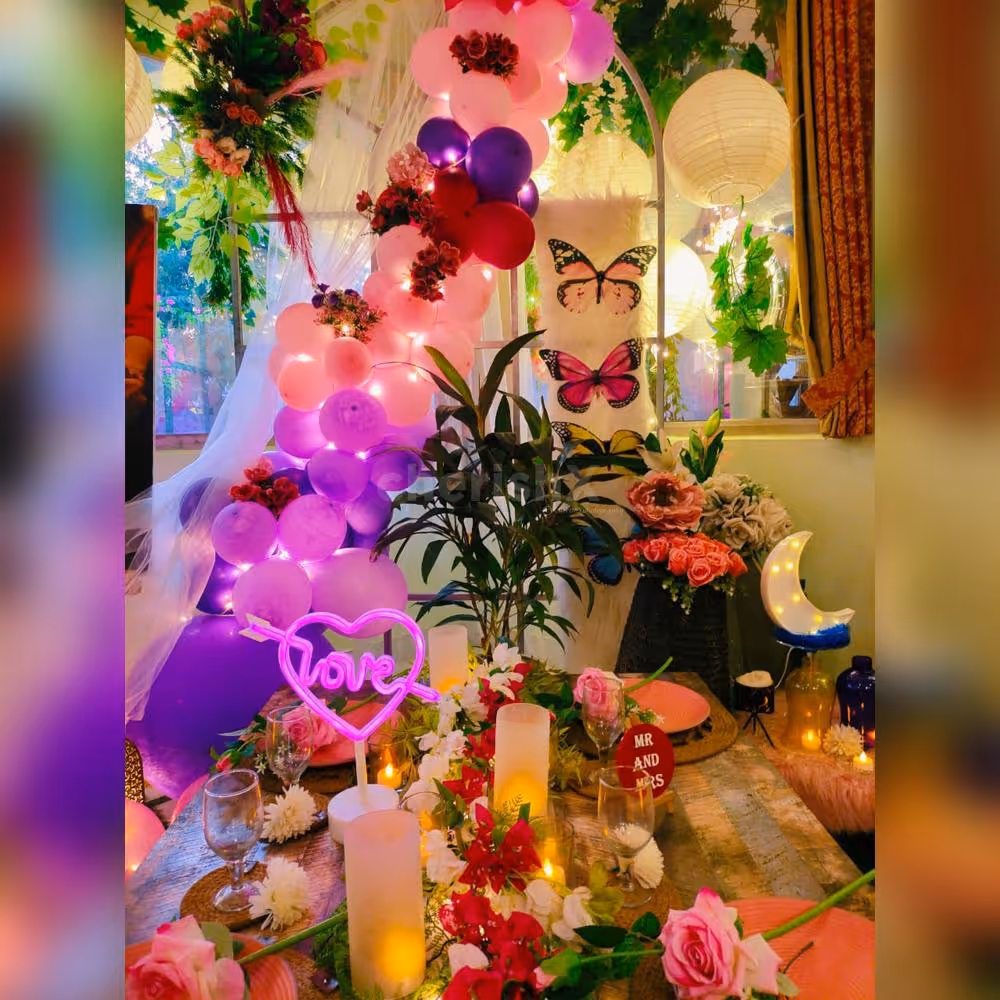 Where refreshing mocktails await, surrounded by the delightful charm of Love Garden's decor.