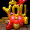 Warm LED Lights Illuminate I Love You Balloon Bouquet