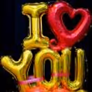 Golden 'I & YOU' Foil Balloons in Romantic Balloon Arrangement