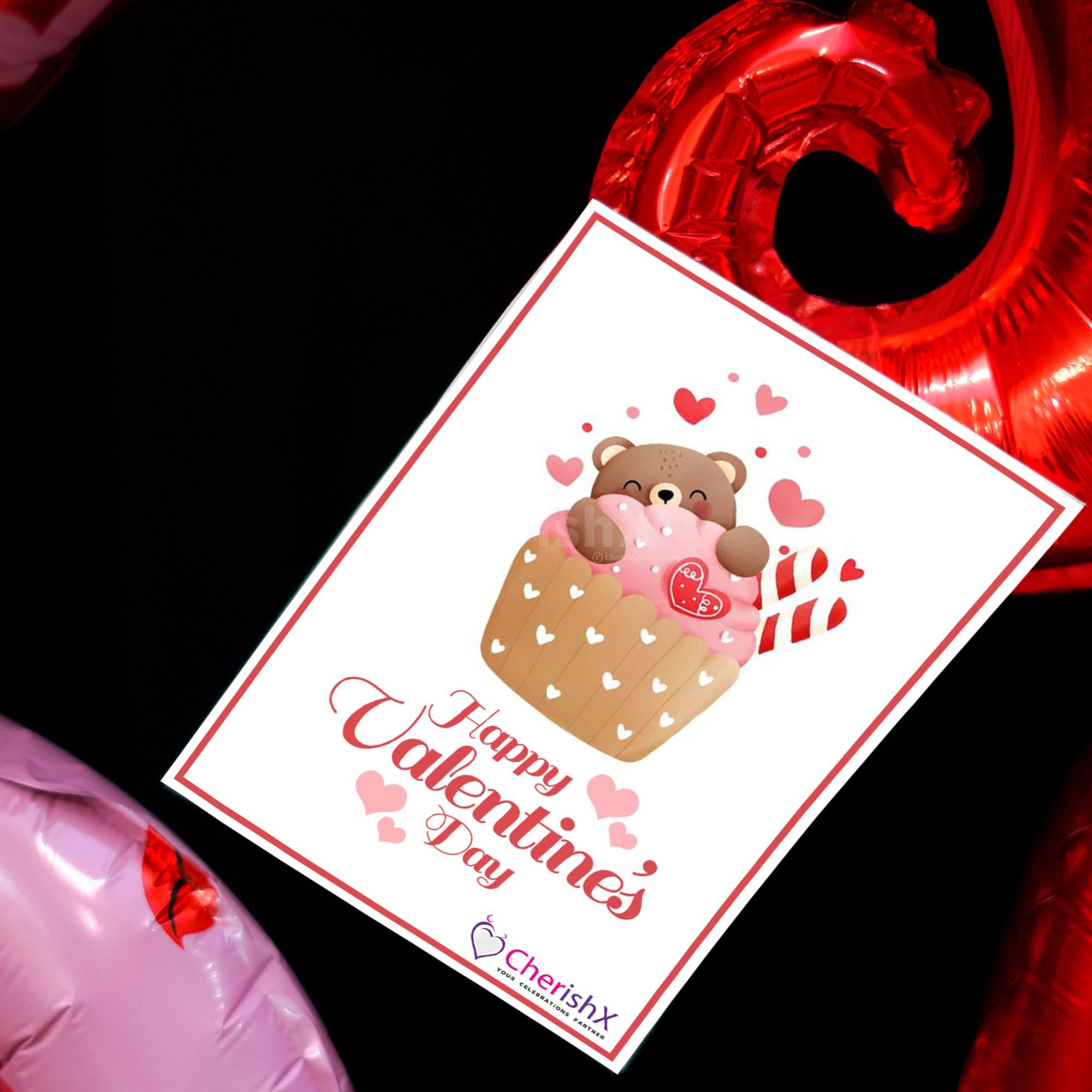 Red Hollow Heart Foil Balloons featured in Love Balloon Arrangement