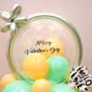 It's all about the pastel green and yellow balloons tied together