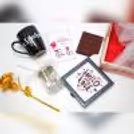 Golden Metal Rose, a Charming Addition to Sweet Love Valentine Hamper