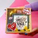 A Valentine's Elegance Rose Hamper, featuring a luxurious MDF box adorned with intricate detailing.