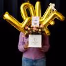 This Valentine Edition bucket features Golden LOVE letters.