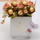 It also comes with artificial flowers that make the whole teddy day bucket look more elegant