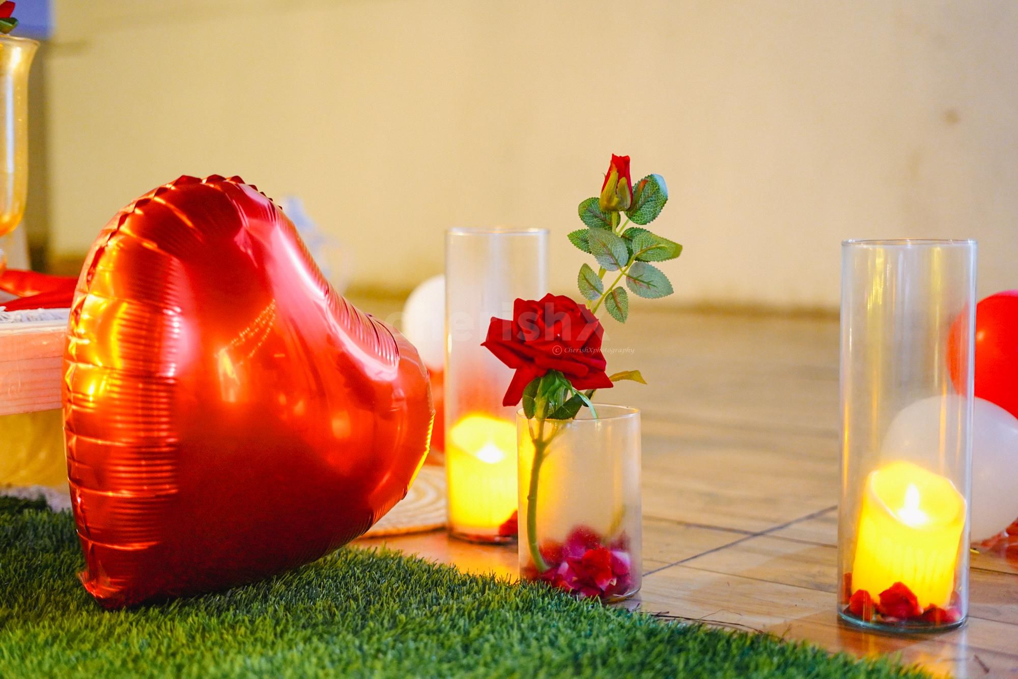 Bid farewell to single life in style with fantasy-infused proposal decor