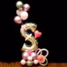 Letter Balloon Initial Valentine's Bouquet showcases a specially customized initial letter