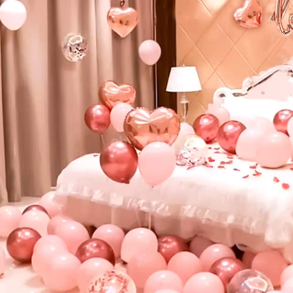 Draping your space in rose gold luminous love