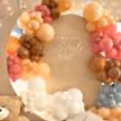 Simple baby shower party multicolor decoration ideas