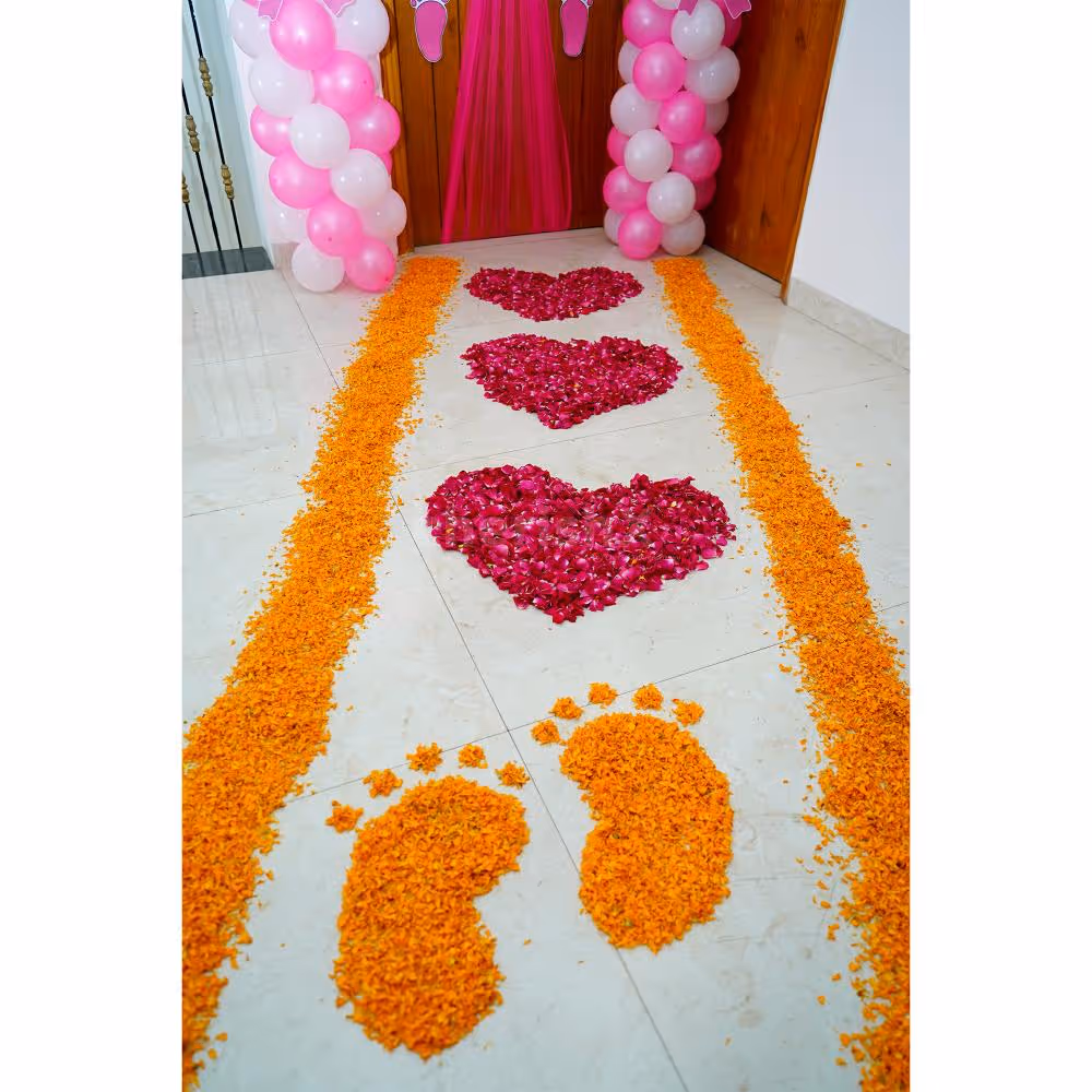 Welcome baby girl decoration at home