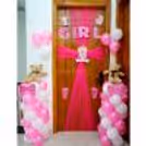 Pink and white welcome baby girl decoration near me