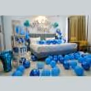 Welcome baby boy decoration blue and white at home