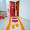 Welcome baby girl decoration with flowers
