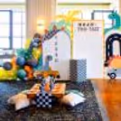 Dinosaur themed birthday party for girls