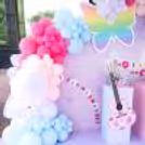 Blue and pink birthday decoration ideas at home
