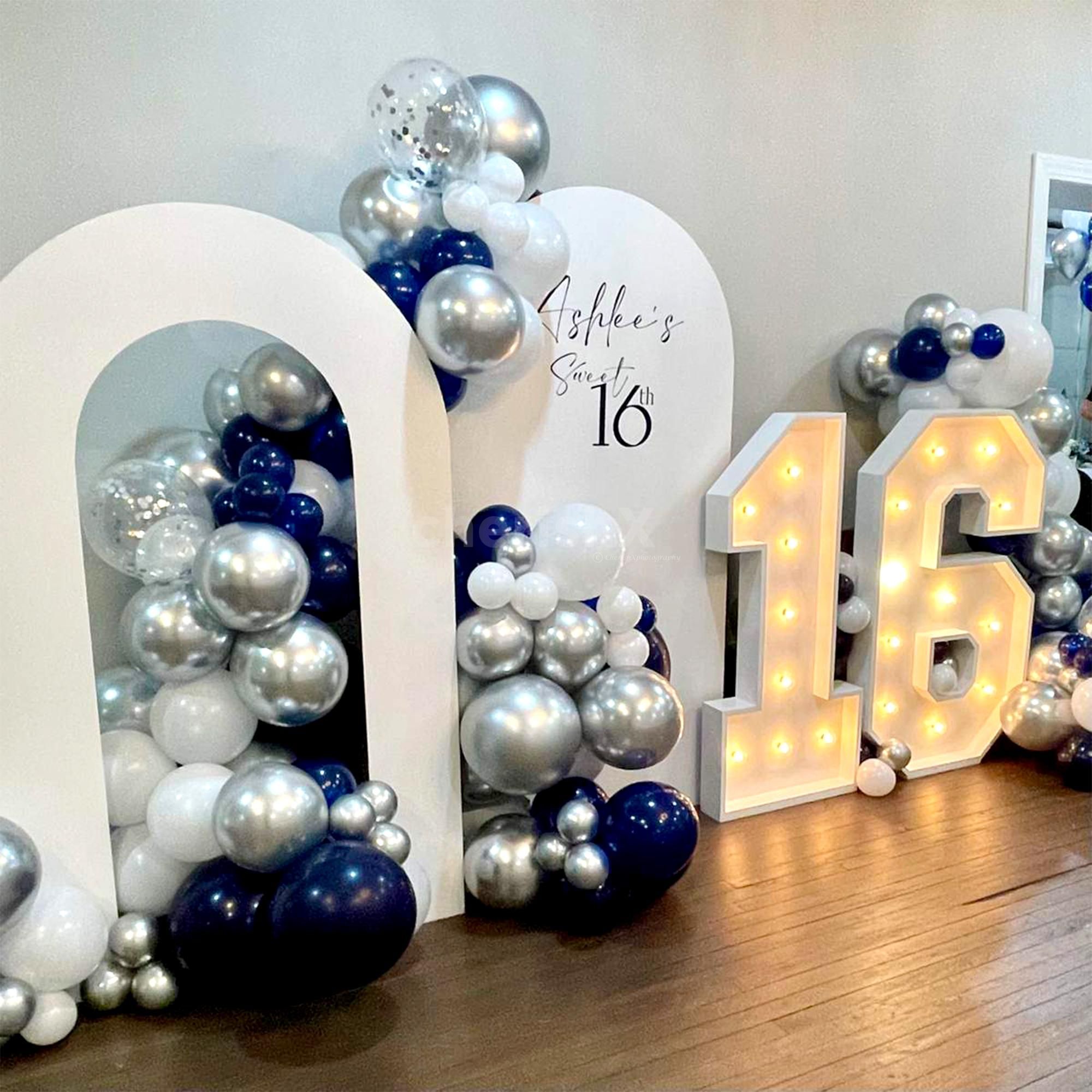 White birthday decoration ideas for girl