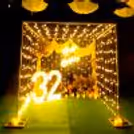Outdoor birthday cabana decortion ideas with lights