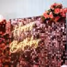 This decor is a perfect combination of pink balloons and macaron balloons.
