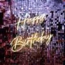 A Perfect neon light signage adds more charm to this pastel pink decoration with glamorous sequins.