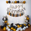 Black and gray Birthday Balloon Decoration