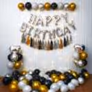 Black and gray Birthday Balloon Decoration