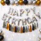 Black and grey balloon decoration ideas indoor