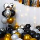 Black and grey balloon decoration ideas outdoor
