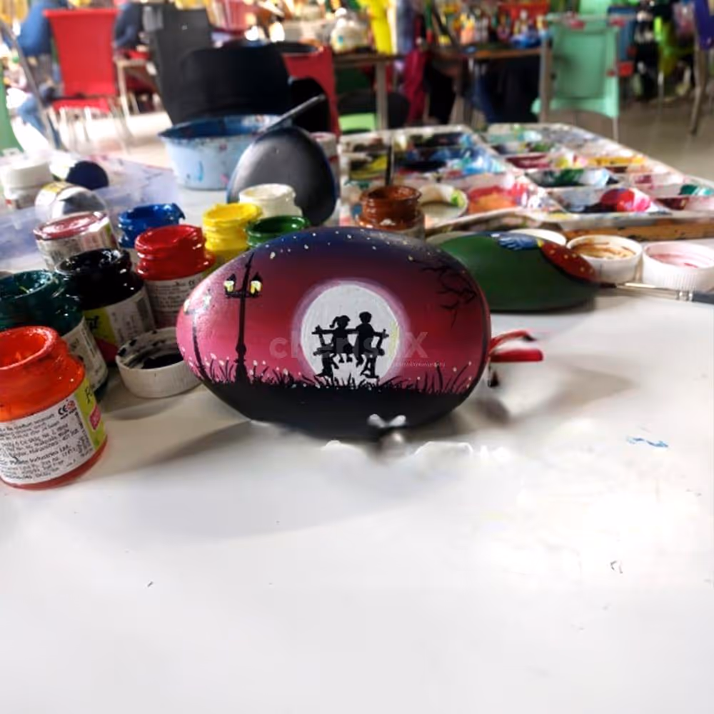 Our skilled artist involves each child in the art-making process, encouraging their imagination to soar.