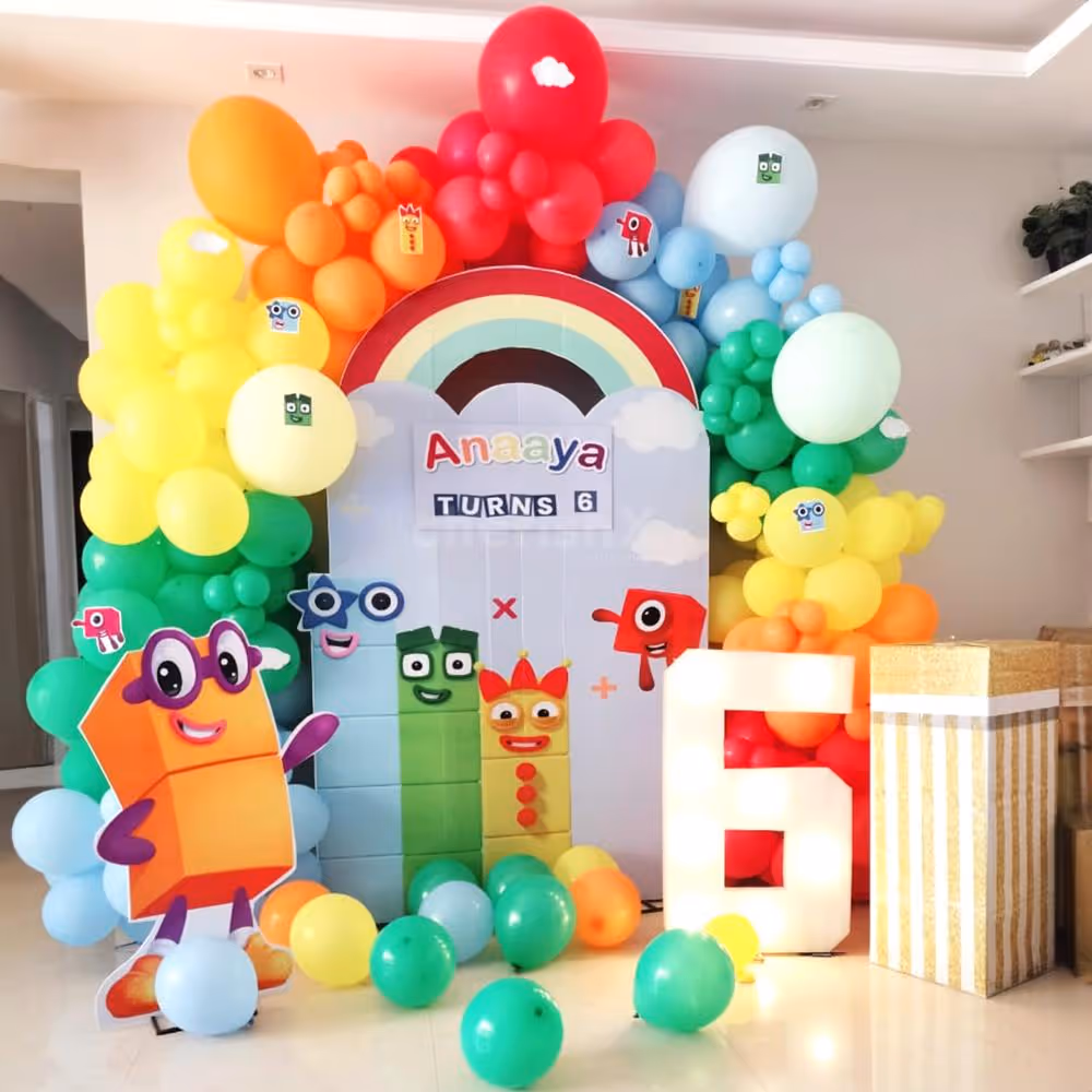 Number Block Nirvana Birthday Party Decor