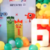 Rainbow Math Madness Number Block Decor