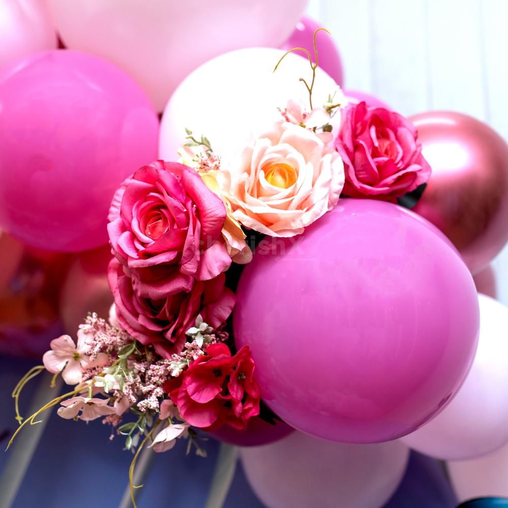 Whimsical Elephant Bash: Pink & Purple Balloon Decoration