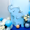 Whimsical Elephant Birthday: Apricot Balloon Adventure
