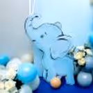 Whimsical Elephant Birthday: Apricot Balloon Adventure