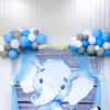 Whimsical Wonderland: Blue Elephant Birthday Balloon Magic Decor