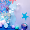Underwater Enchantment: Mermaid Birthday Balloons Decor with fishes and mermaid