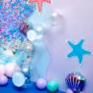Underwater Enchantment: Mermaid Birthday Balloons Decor with fishes and mermaid